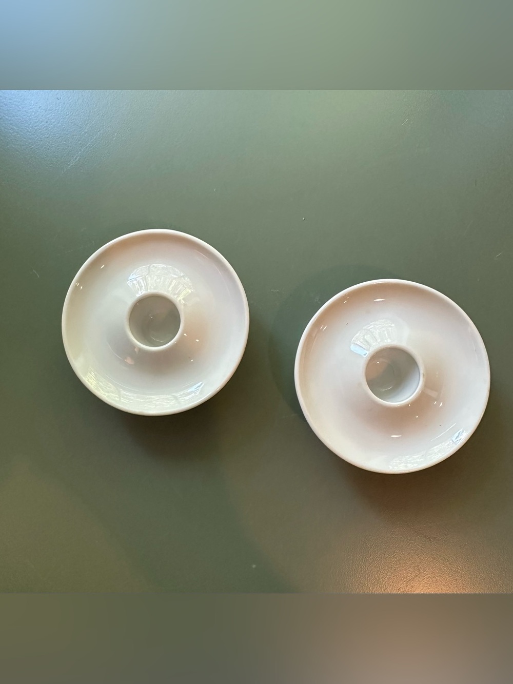 Set of 2 • heavyweight candle holders • ceramic